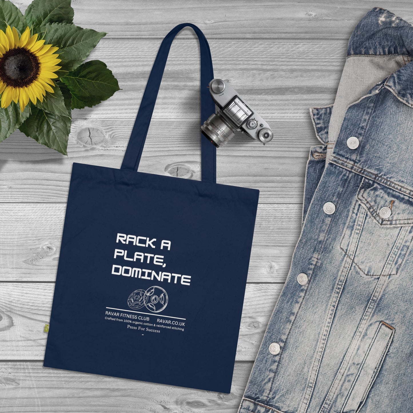 'Rack a Plate, Dominate' - Fitness Tote Bag - Ravar