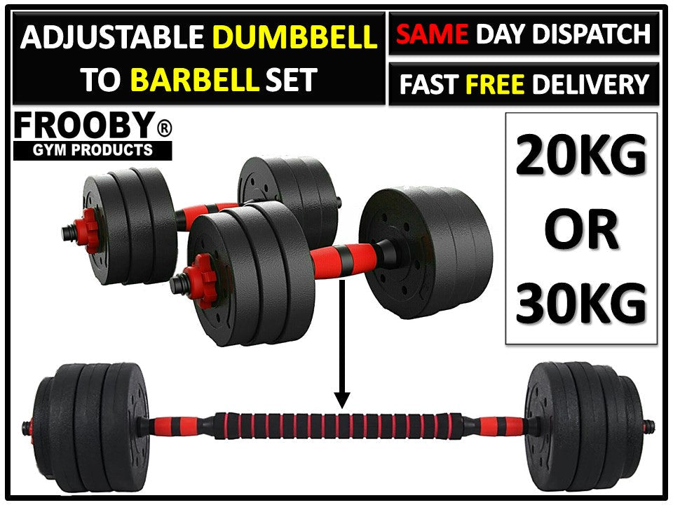 20/30kg Dumbbell Barbell Set Pair Hand Weights - Ravar