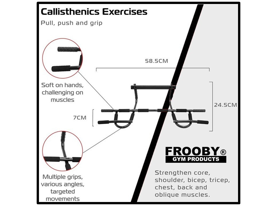 Pull Chin Up Bar Gym Doorway 36-3 - Ravar