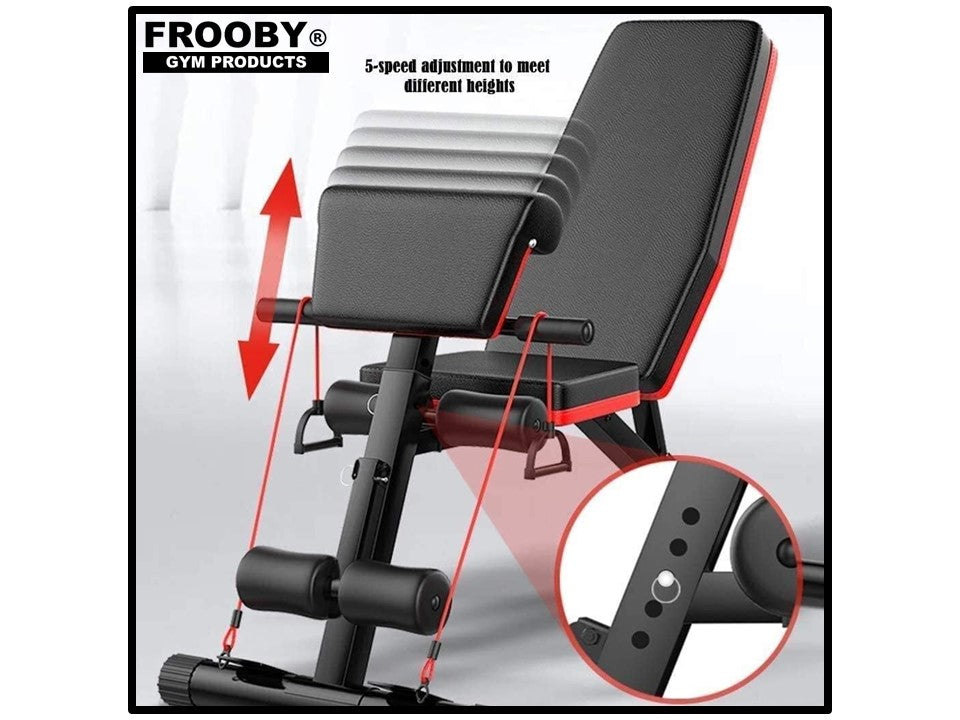 Foldable Gym Weight Bench 7 Incline Adjustable 36-8 - Ravar