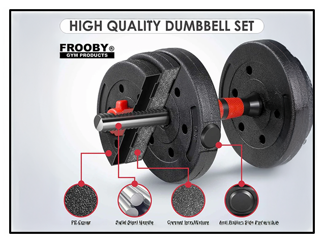 20/30kg Dumbbell Barbell Set Pair Hand Weights - Ravar