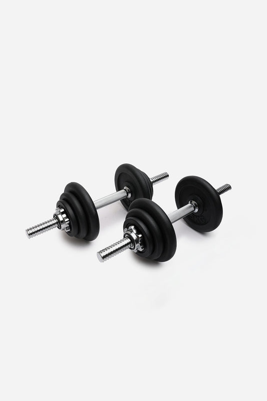Northern 20kg Adjustable Cast Iron Dumbbell Spinlock Set - Ravar