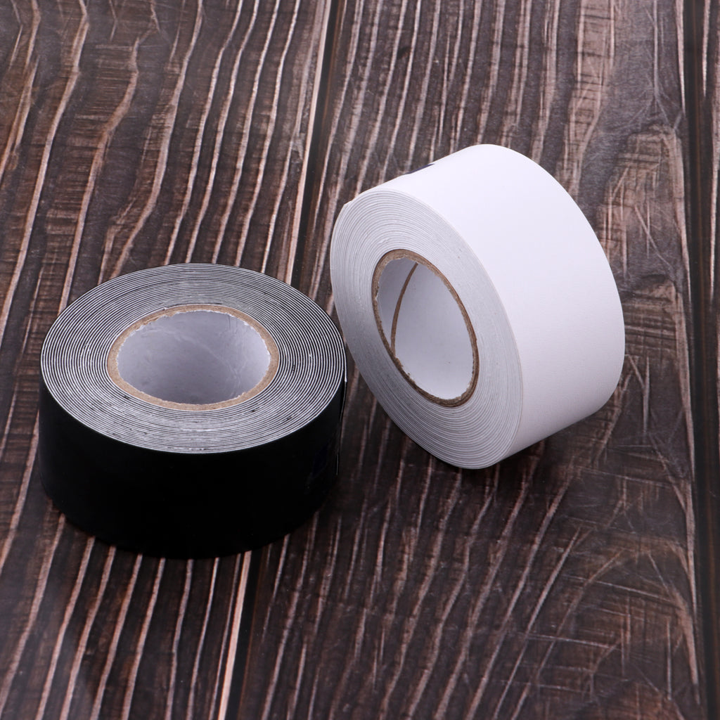 5M Racket Head Protection Tape – Universal PU Guard Strip for Tennis, Badminton & Squash Rackets (Black/White) - Ravar