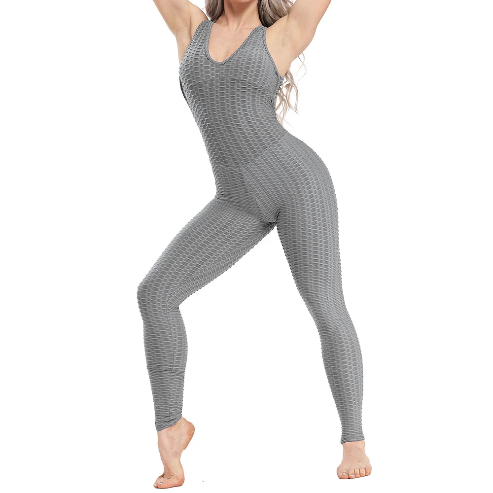 Women’s Backless Halter Jumpsuit – Sexy Full-Length Bodysuit for Fitness & Yoga - Ravar