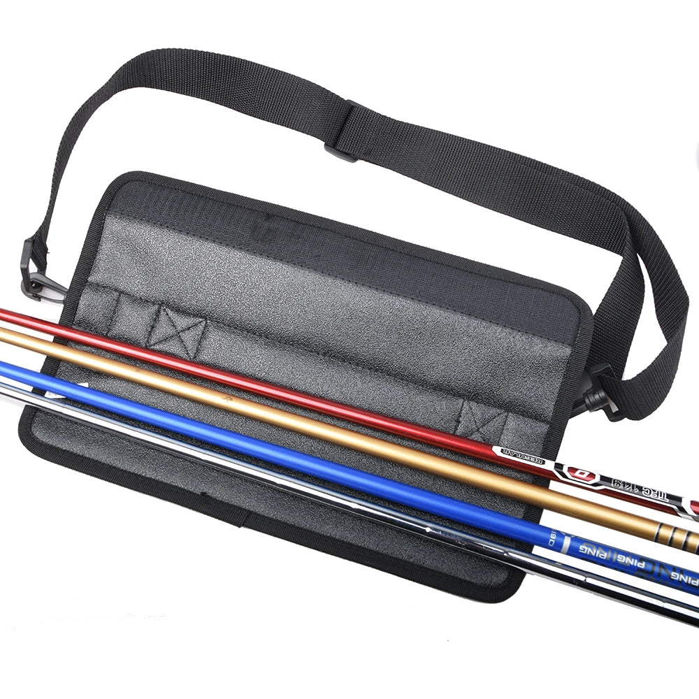 Gray carrying case with archery bows inside on a white background
