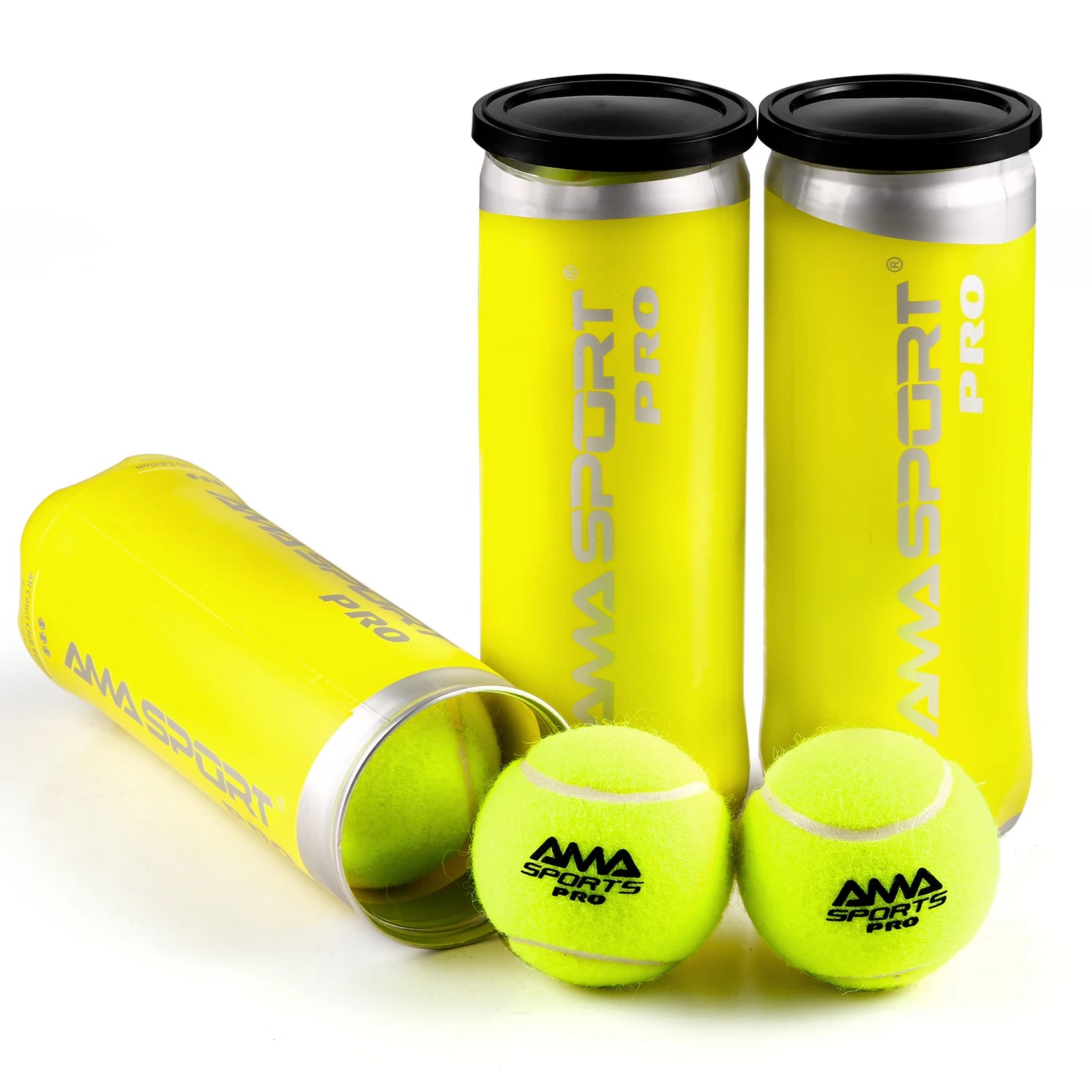 AMASPORT Padel Tennis Ball Packed in Pressurized Tubes Wool Needle Felt IPF Approval High Quality Balls Padel Accessories - Ravar