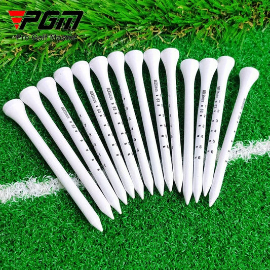 PGM 50pcs Wooden Golf Tees – Durable, Stable Tee Set for Improved Accuracy & Consistent Ball Height (Model D7) - Ravar