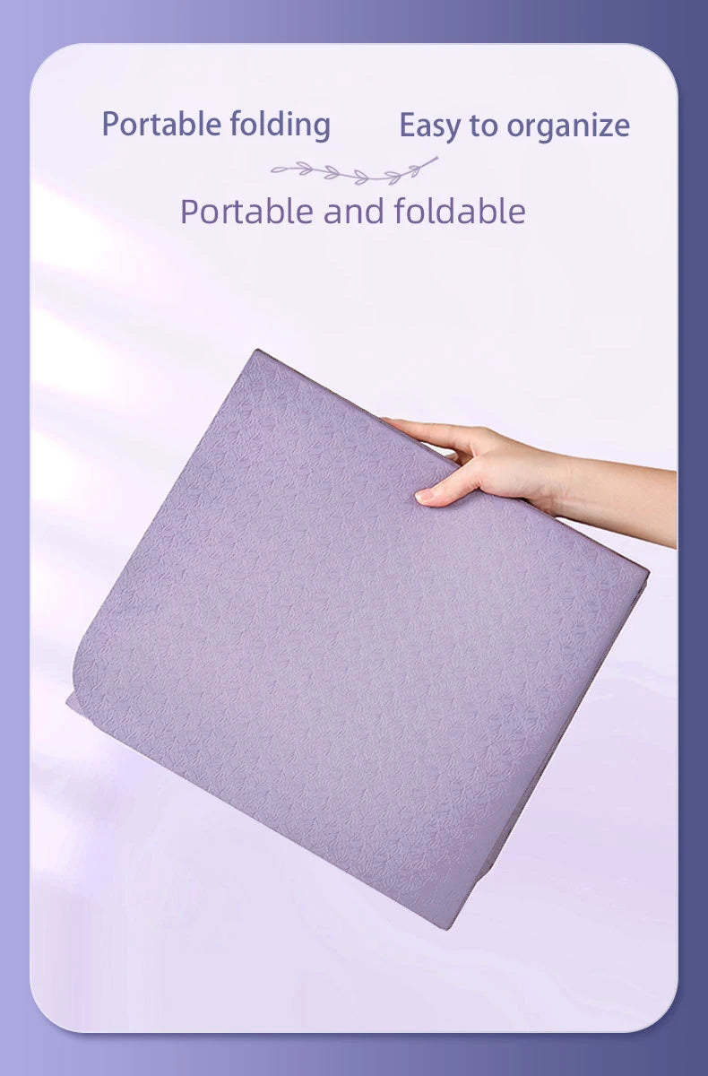 Foldable Yoga Mats Are Suitable for Travel Non-slip, Eco-friendly, Lightweight Folding Exercise Mats, Portable Home Gyms and Out - Ravar