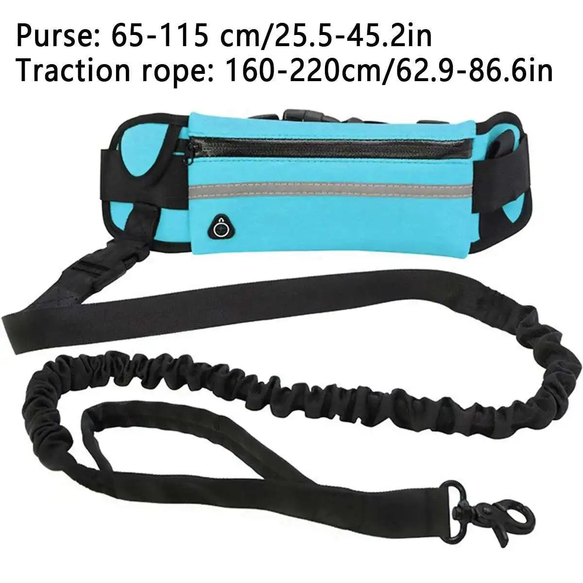 Hands-Free Dog Running Leash with Adjustable Waist Bag – Reflective & Shock-Absorbing Design - Ravar