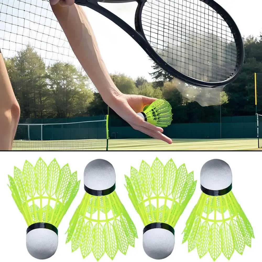 LED Glowing Badminton Shuttlecock Set (4-Pack) – Windproof, Durable, Night Play Ready - Ravar
