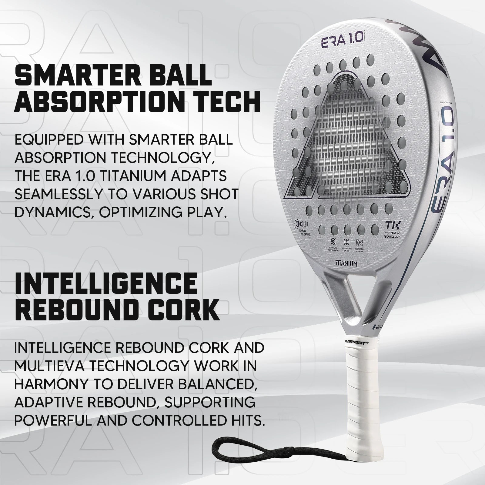 AMA Sport JP93-Ti Diamond Padel Racket – EVA Memory Core for Power & Control - Ravar