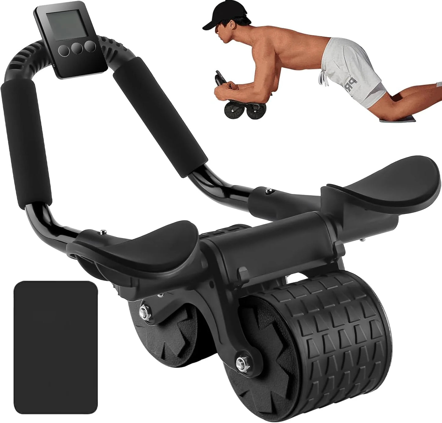 Automatic Abdominal Wheel – Core Muscle Trainer with Counter Display - Ravar