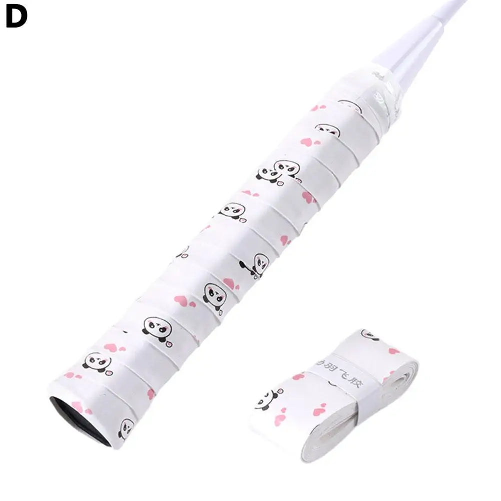 Cartoon Cat Paw/Panda Racket Grip – Sweat-Absorbent PU Handle for Badminton, Tennis & Fishing Rods - Ravar