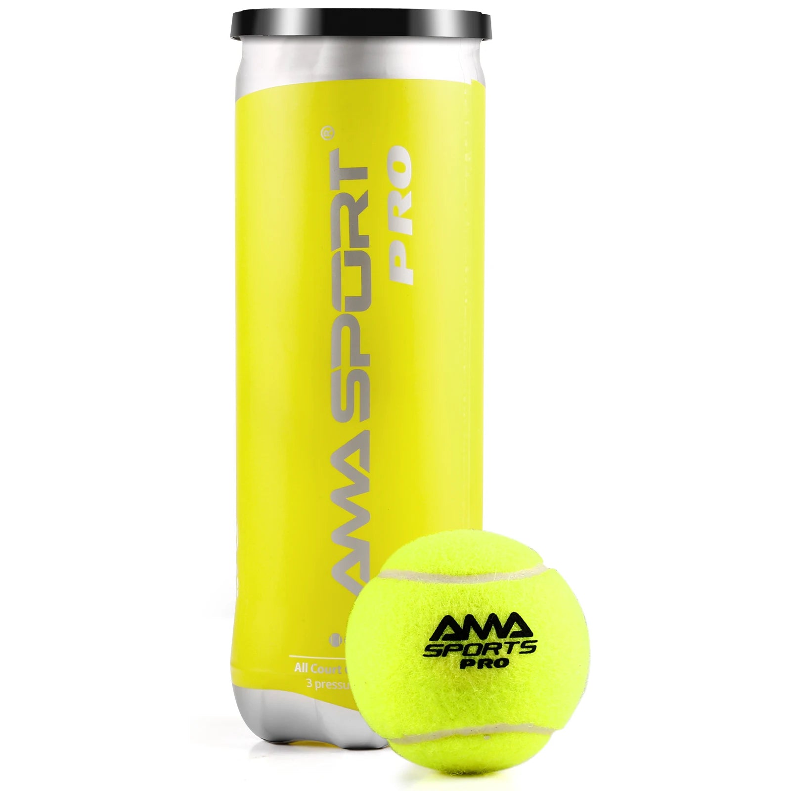 AMASPORT Padel Tennis Ball Packed in Pressurized Tubes Wool Needle Felt IPF Approval High Quality Balls Padel Accessories - Ravar
