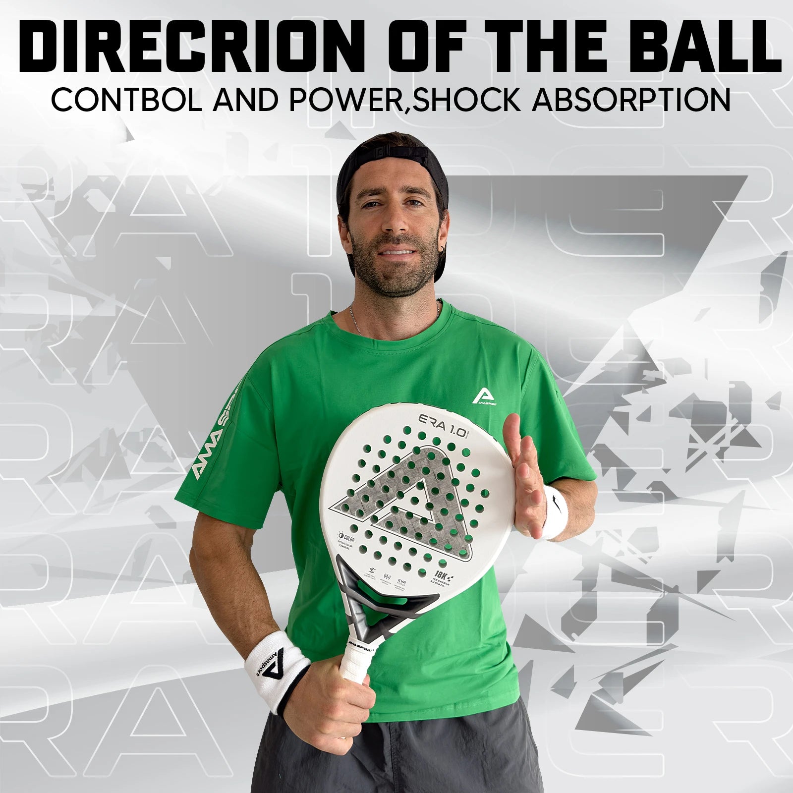 AMA Sport JP91 Padel Racket – 18K Carbon with Optical Color-Changing Surface - Ravar