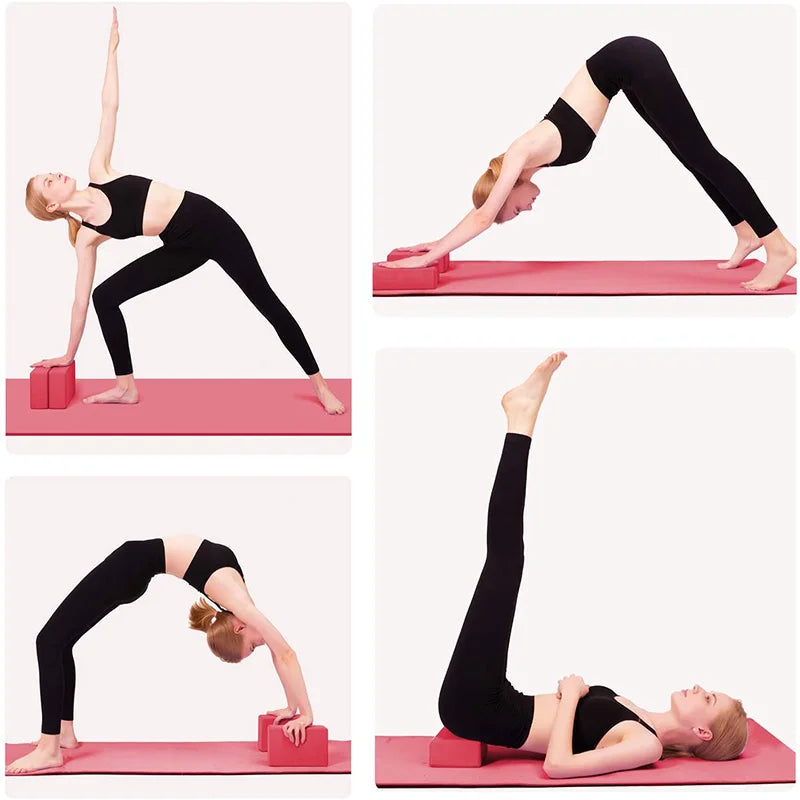 High Density Yoga Foam Blocks Non-slip Solid Color Yoga Balance Fitness Dance Supplies For Yoga Pilates And Meditation - Ravar