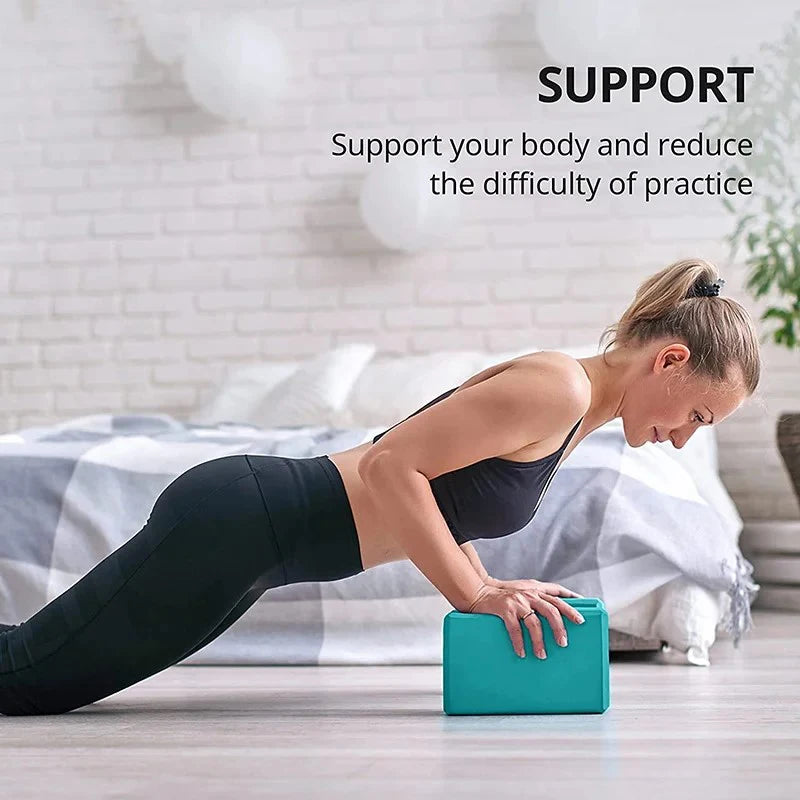 High Density Yoga Foam Blocks Non-slip Solid Color Yoga Balance Fitness Dance Supplies For Yoga Pilates And Meditation - Ravar