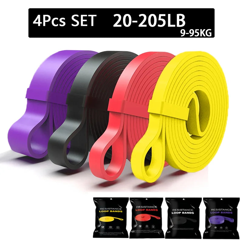 Latex Resistance Bands Pull Up Gym Home Fitness Rubber Expander Loop Strength Assist Workout Training Equipment - Ravar