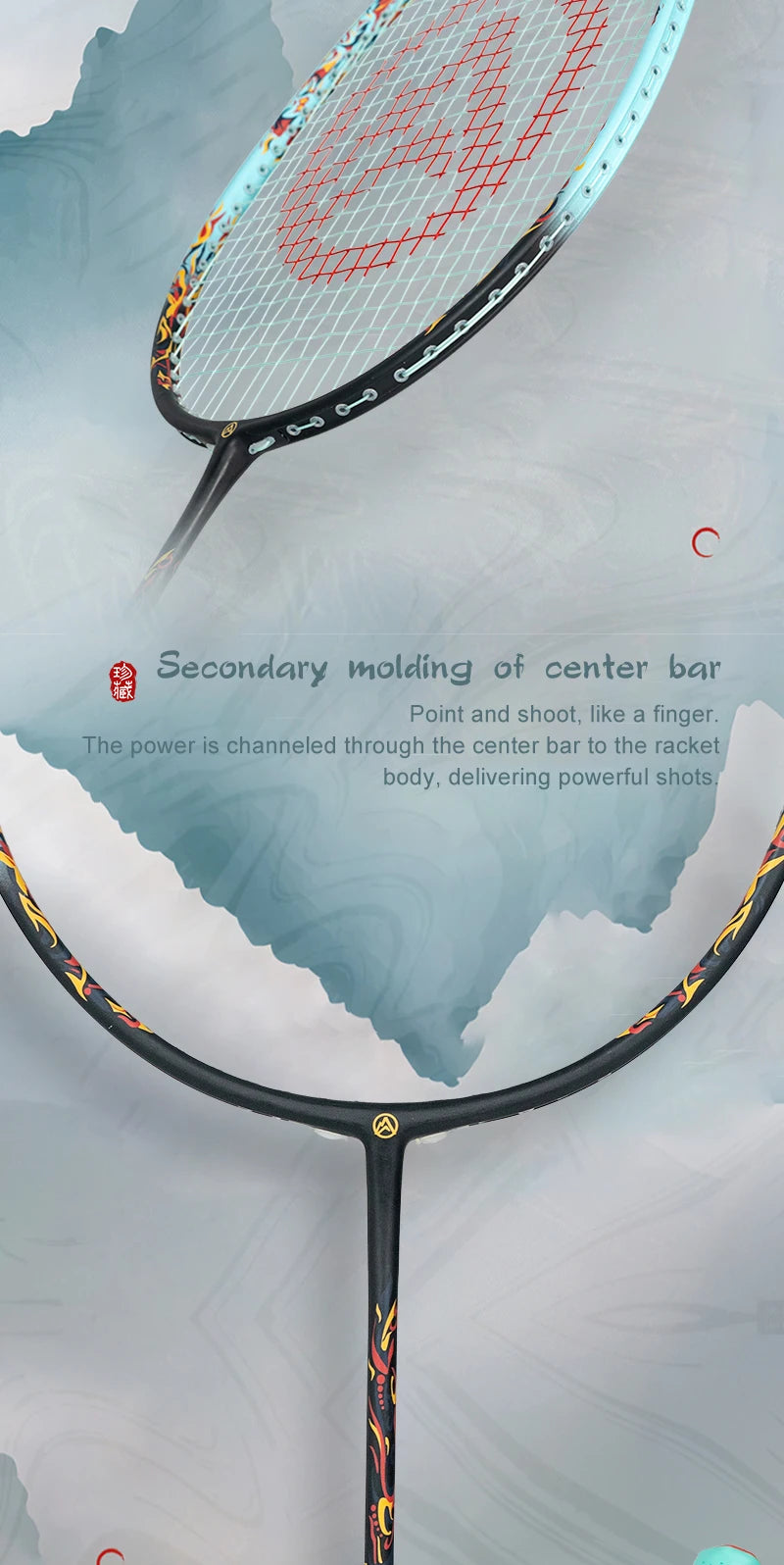 Badminton Racket – Carbon Fiber Offensive Racket for Adults & Teens | 22-27LBS Lightweight Pro Training Racket - Ravar