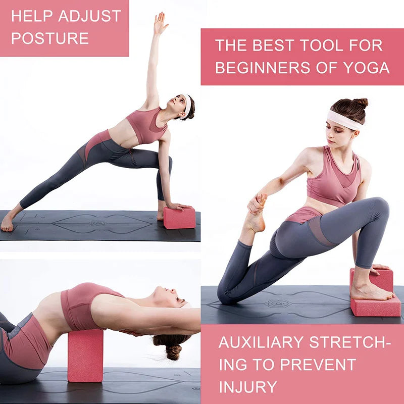 High Density Yoga Foam Blocks Non-slip Solid Color Yoga Balance Fitness Dance Supplies For Yoga Pilates And Meditation - Ravar
