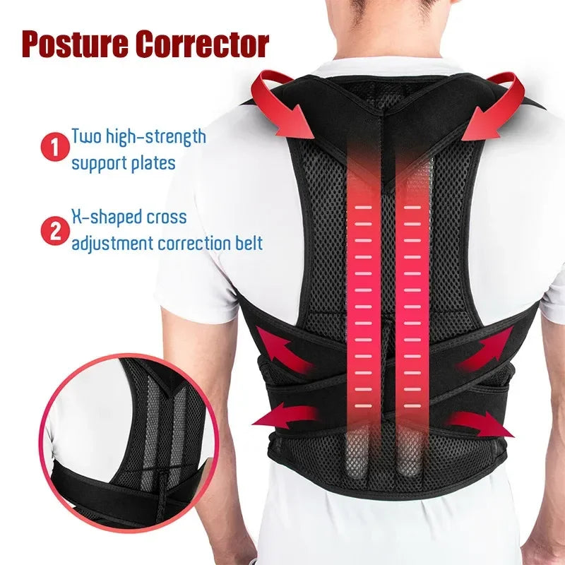 Adjustable Posture Corrector – Back & Shoulder Support for Men and Women - Ravar