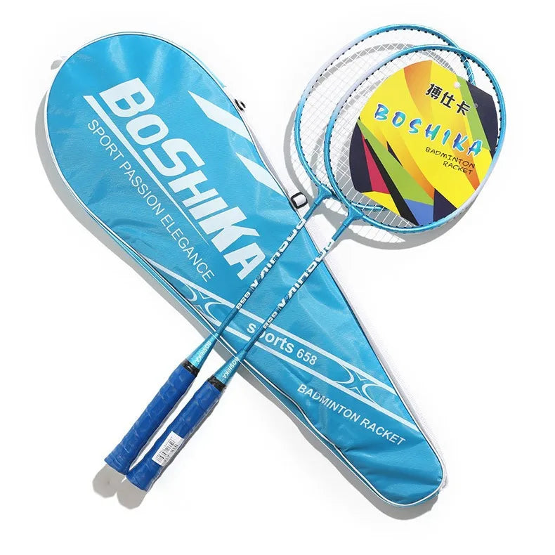Beginner Badminton Racket Set – 2pcs Durable Alloy Rackets for Kids & Adults | Training & Leisure Play - Ravar