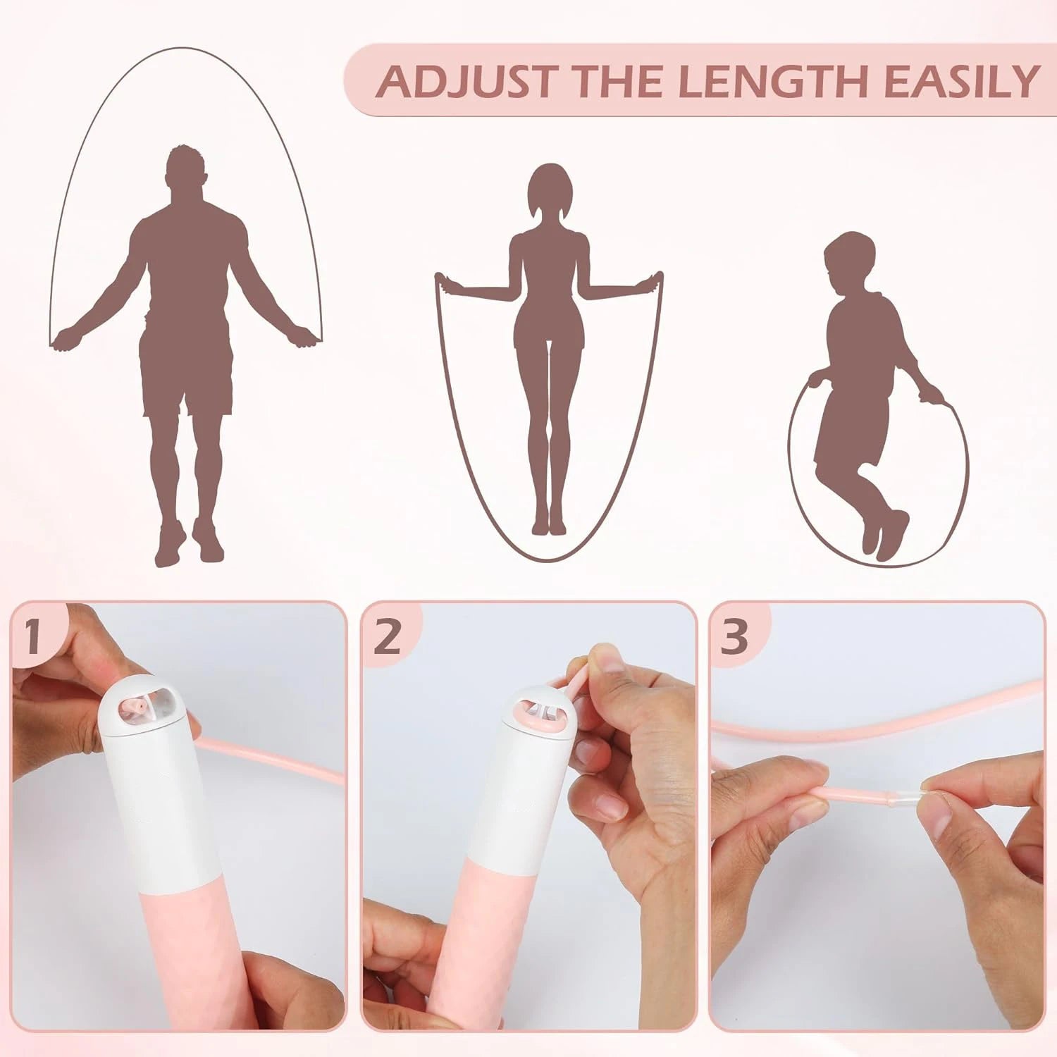 Cordless Weighted Jump Rope with Counter – Tangle-Free Fitness Skipping Rope (Blue) - Ravar