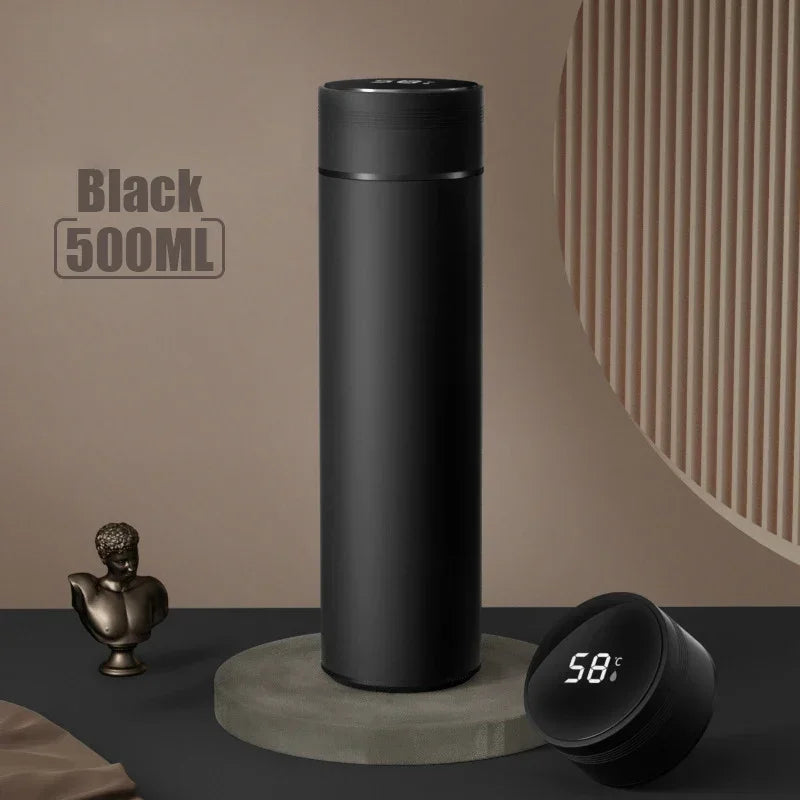 500ml Stainless Steel Insulated Water Bottle – Leak-Proof, Temp Display, 24hr Hot/Cold