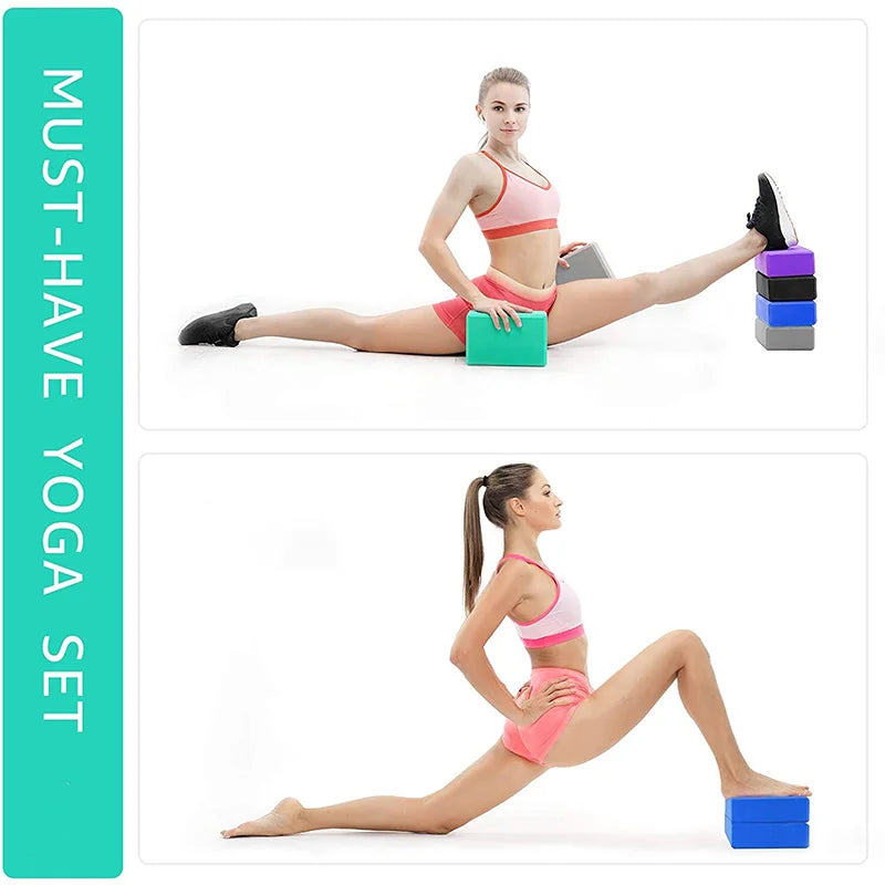 High Density Yoga Foam Blocks Non-slip Solid Color Yoga Balance Fitness Dance Supplies For Yoga Pilates And Meditation - Ravar