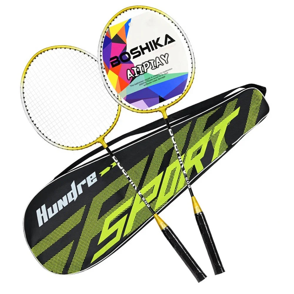 Beginner Badminton Racket Set – 2pcs Durable Alloy Rackets for Kids & Adults | Training & Leisure Play - Ravar