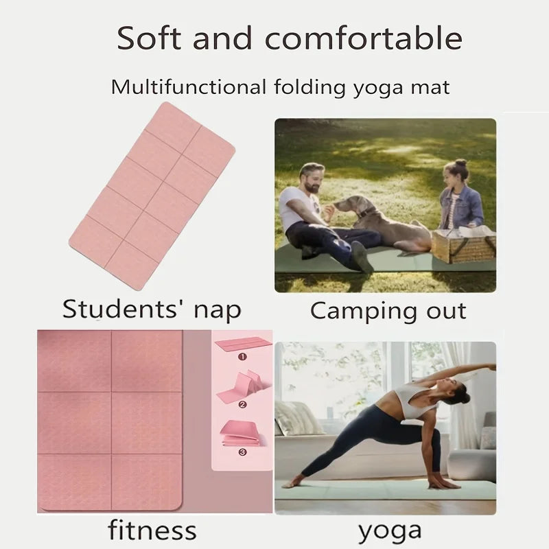 Foldable Yoga Mats Are Suitable for Travel Non-slip, Eco-friendly, Lightweight Folding Exercise Mats, Portable Home Gyms and Out - Ravar