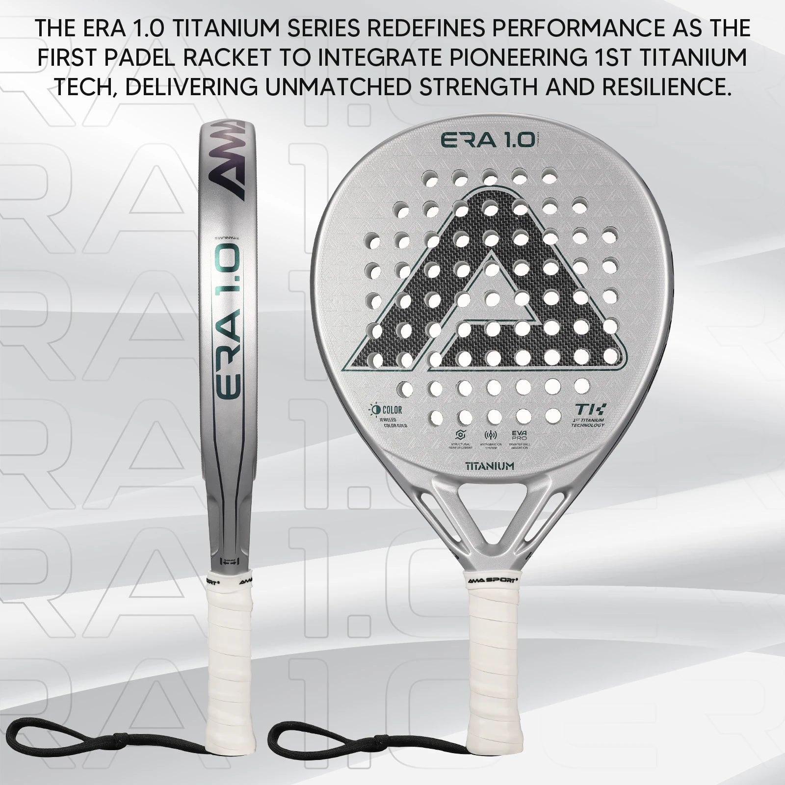 AMA Sport JP93-Ti Diamond Padel Racket – EVA Memory Core for Power & Control - Ravar