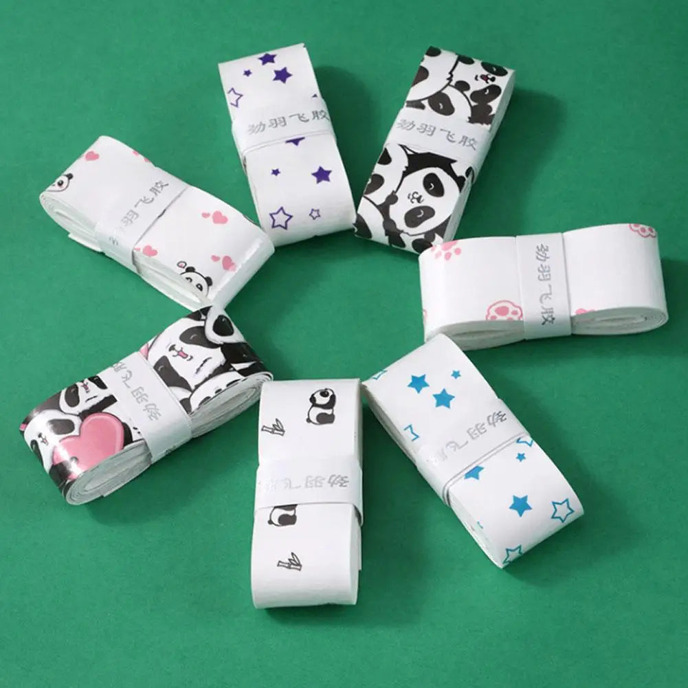 Cartoon Cat Paw/Panda Racket Grip – Sweat-Absorbent PU Handle for Badminton, Tennis & Fishing Rods - Ravar