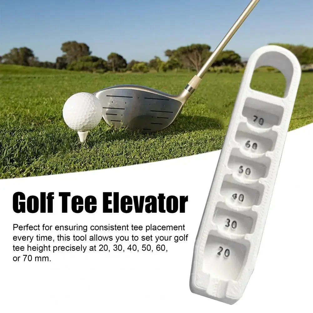 Golf Tee Height Elevator – 3D Printed Adjustable Gauge for Consistent Tee Placement (20–70mm) | Compact & Portable Tee Tool - Ravar
