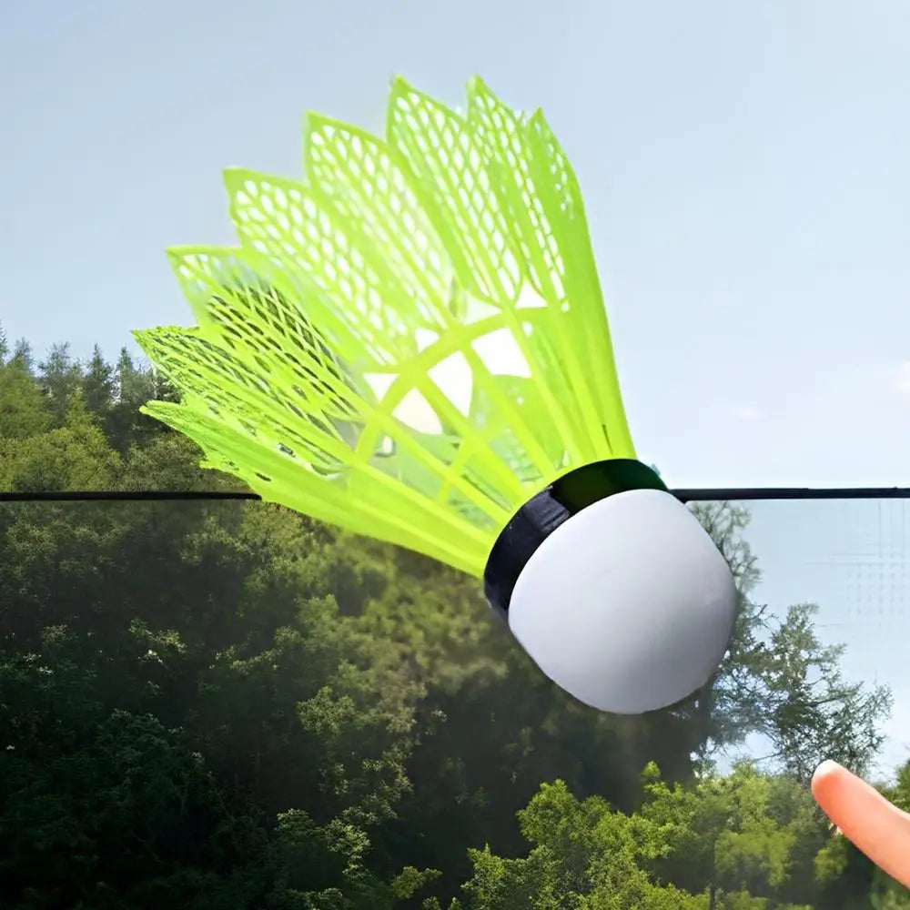 LED Glowing Badminton Shuttlecock Set (4-Pack) – Windproof, Durable, Night Play Ready - Ravar