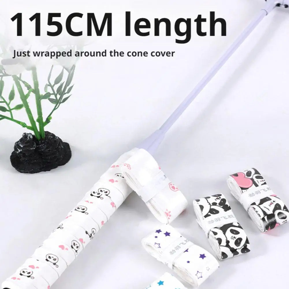 Cartoon Cat Paw/Panda Racket Grip – Sweat-Absorbent PU Handle for Badminton, Tennis & Fishing Rods - Ravar