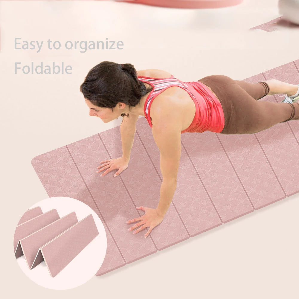 Foldable Yoga Mats Are Suitable for Travel Non-slip, Eco-friendly, Lightweight Folding Exercise Mats, Portable Home Gyms and Out - Ravar