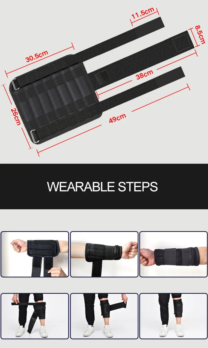 Adjustable Weighted Vest 15/35KG – Gym Fitness Training Jacket for Running & Workouts - Ravar