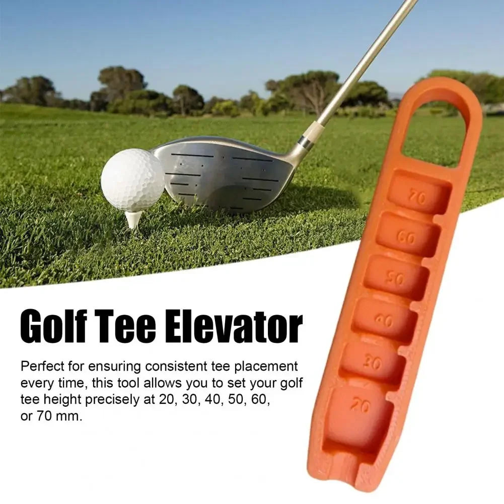 Golf Tee Height Elevator – 3D Printed Adjustable Gauge for Consistent Tee Placement (20–70mm) | Compact & Portable Tee Tool - Ravar