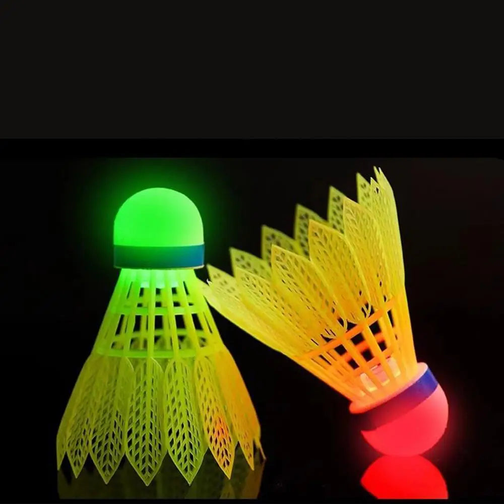 LED Glowing Badminton Shuttlecock Set (4-Pack) – Windproof, Durable, Night Play Ready - Ravar