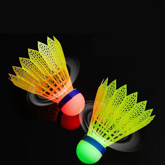LED Glowing Badminton Shuttlecock Set (4-Pack) – Windproof, Durable, Night Play Ready - Ravar