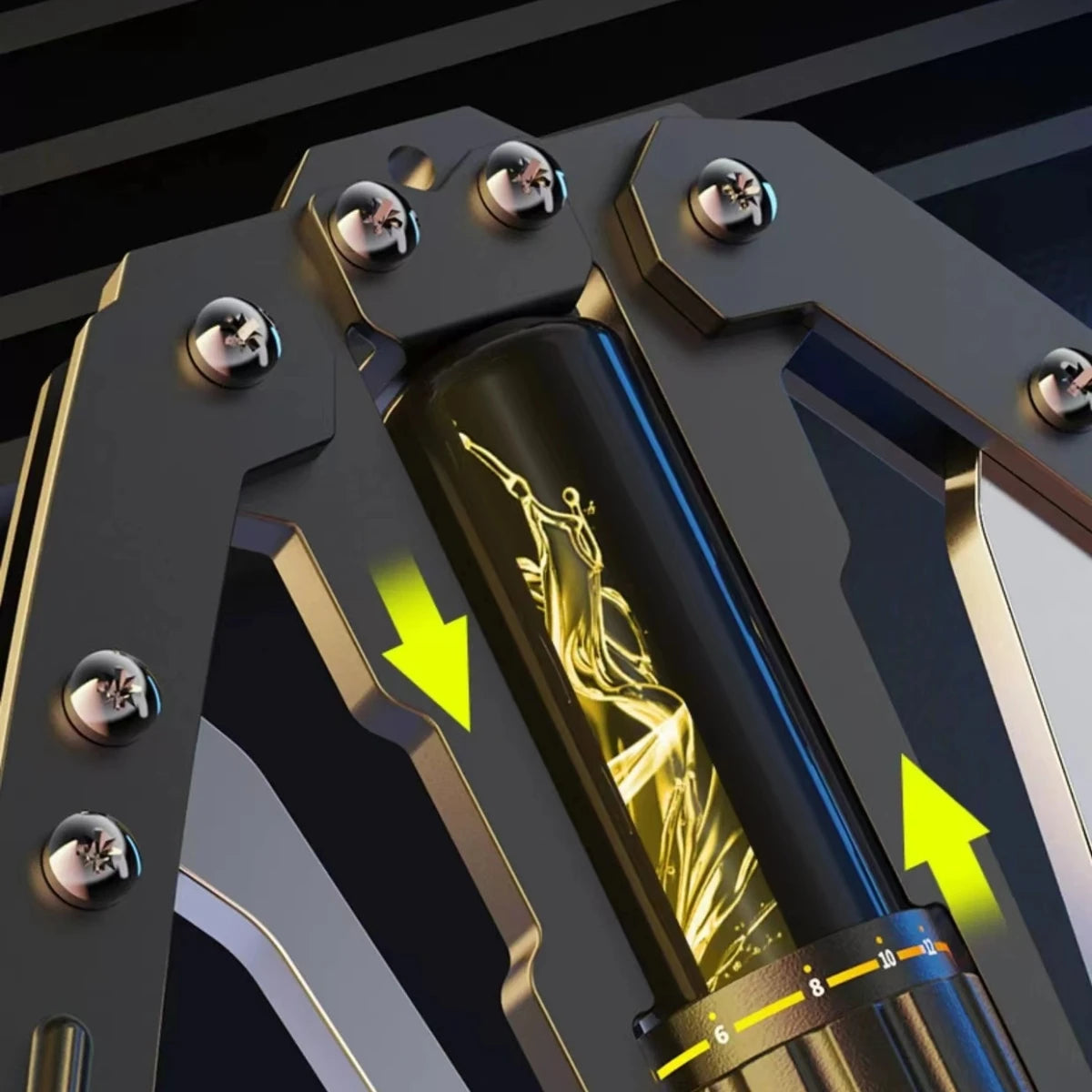 Adjustable Power Twister – Upper Body Strength Trainer for Arms & Chest - Blue - Ravar