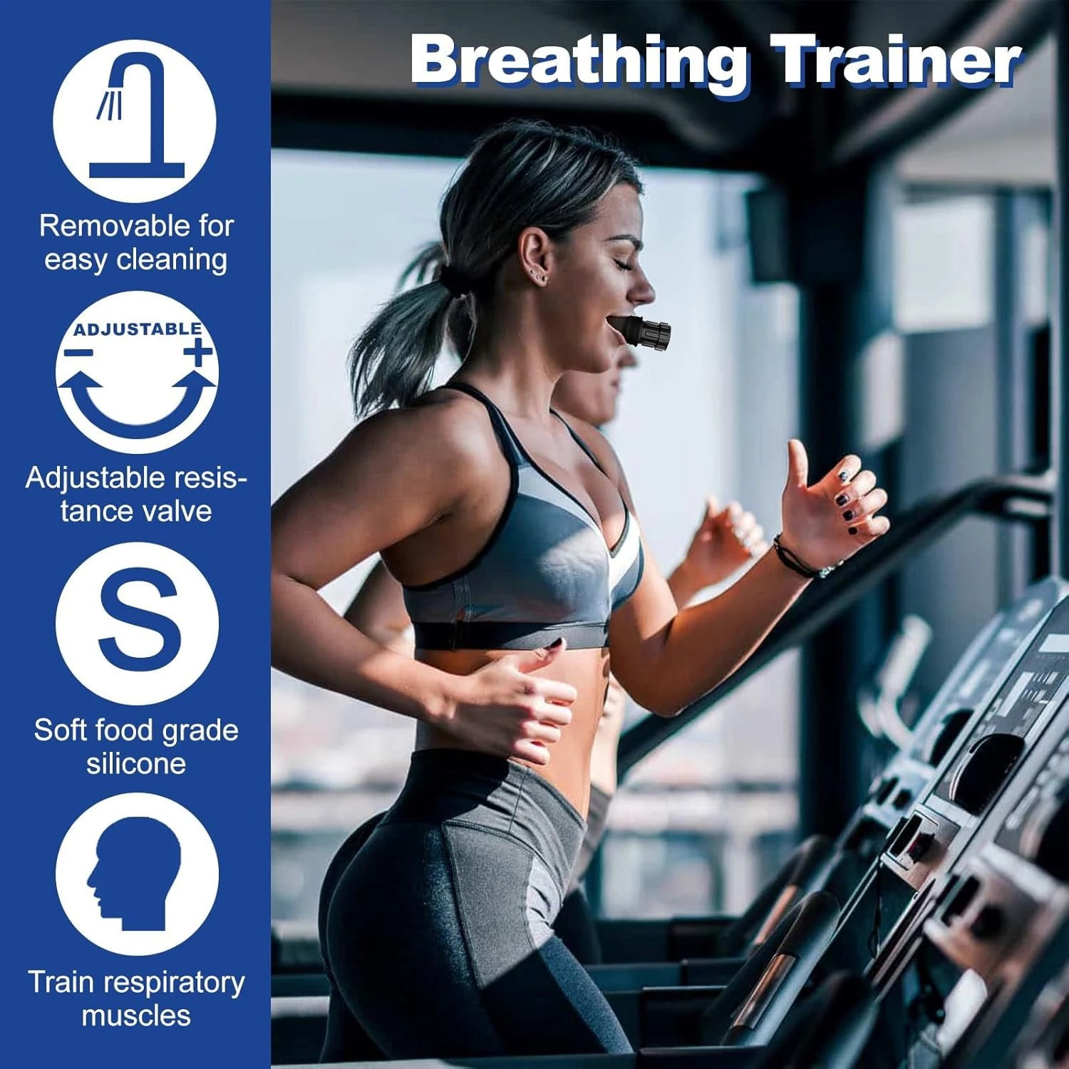 Adjustable Lung Trainer for Breathing & Respiratory Fitness – Increases Lung Capacity & Stamina - Ravar