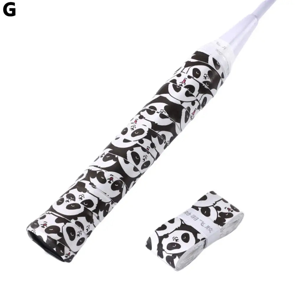 Cartoon Cat Paw/Panda Racket Grip – Sweat-Absorbent PU Handle for Badminton, Tennis & Fishing Rods - Ravar