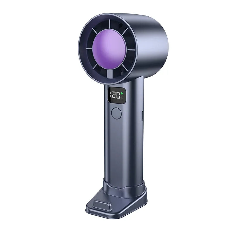 New Portable Handheld Turbo Fan Adjustable Mini Personal Fan Battery Operated Electric Eyelash Fan 120 Wind Speeds - Ravar