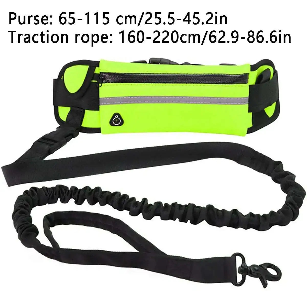 Hands-Free Dog Running Leash with Adjustable Waist Bag – Reflective & Shock-Absorbing Design - Ravar