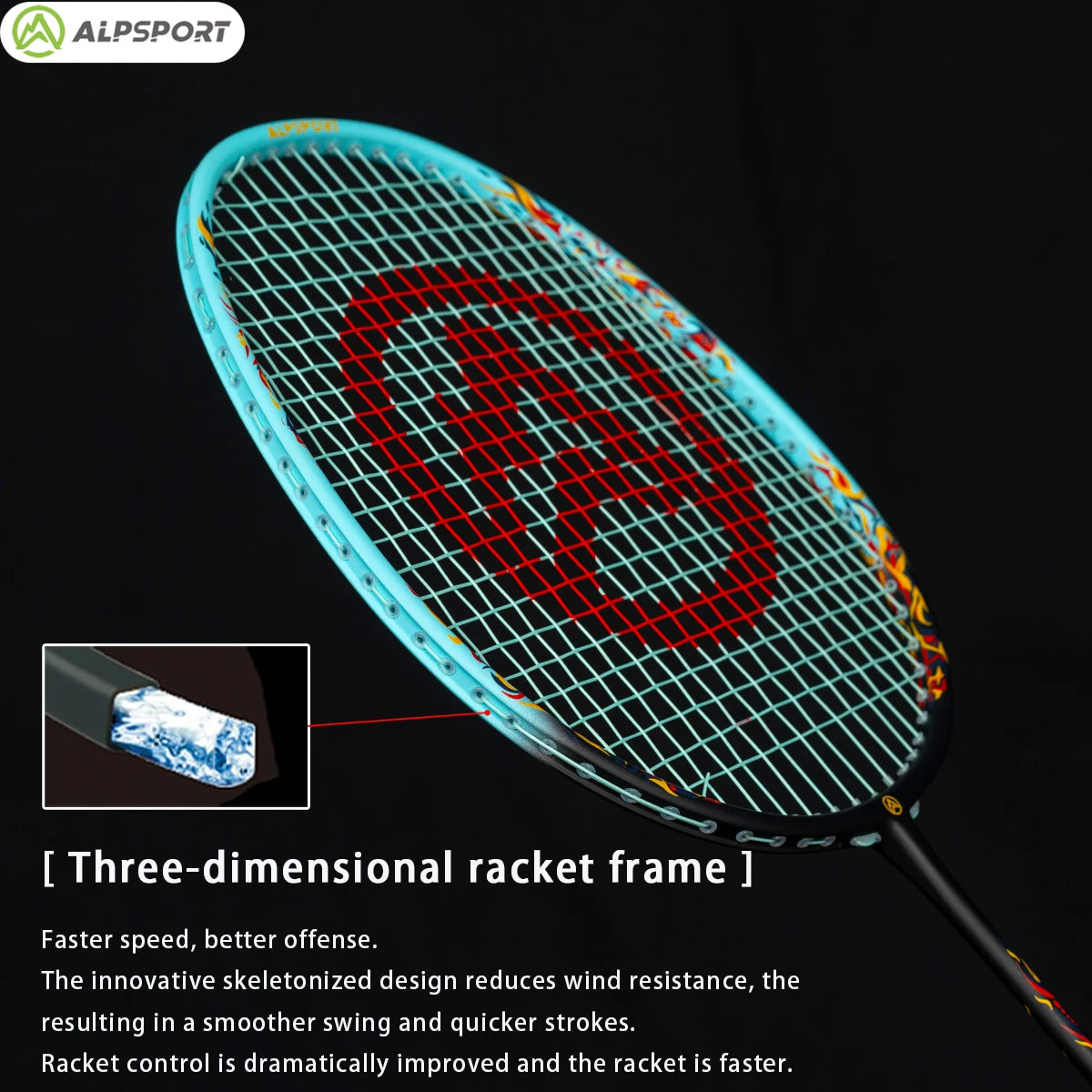 Badminton Racket – Carbon Fiber Offensive Racket for Adults & Teens | 22-27LBS Lightweight Pro Training Racket - Ravar