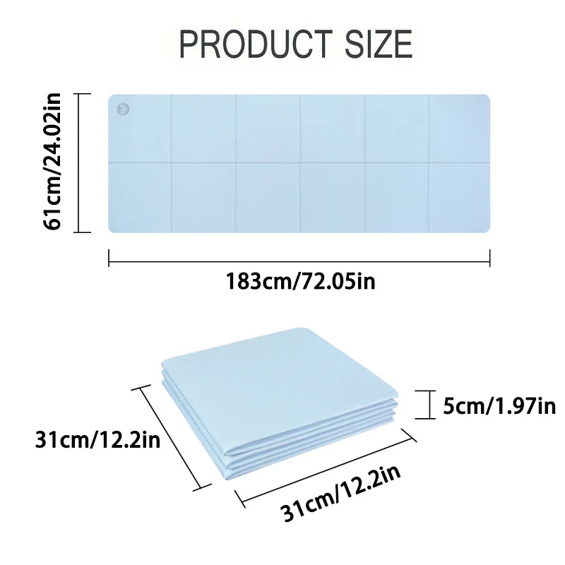 Foldable Yoga Mats Are Suitable for Travel Non-slip, Eco-friendly, Lightweight Folding Exercise Mats, Portable Home Gyms and Out - Ravar