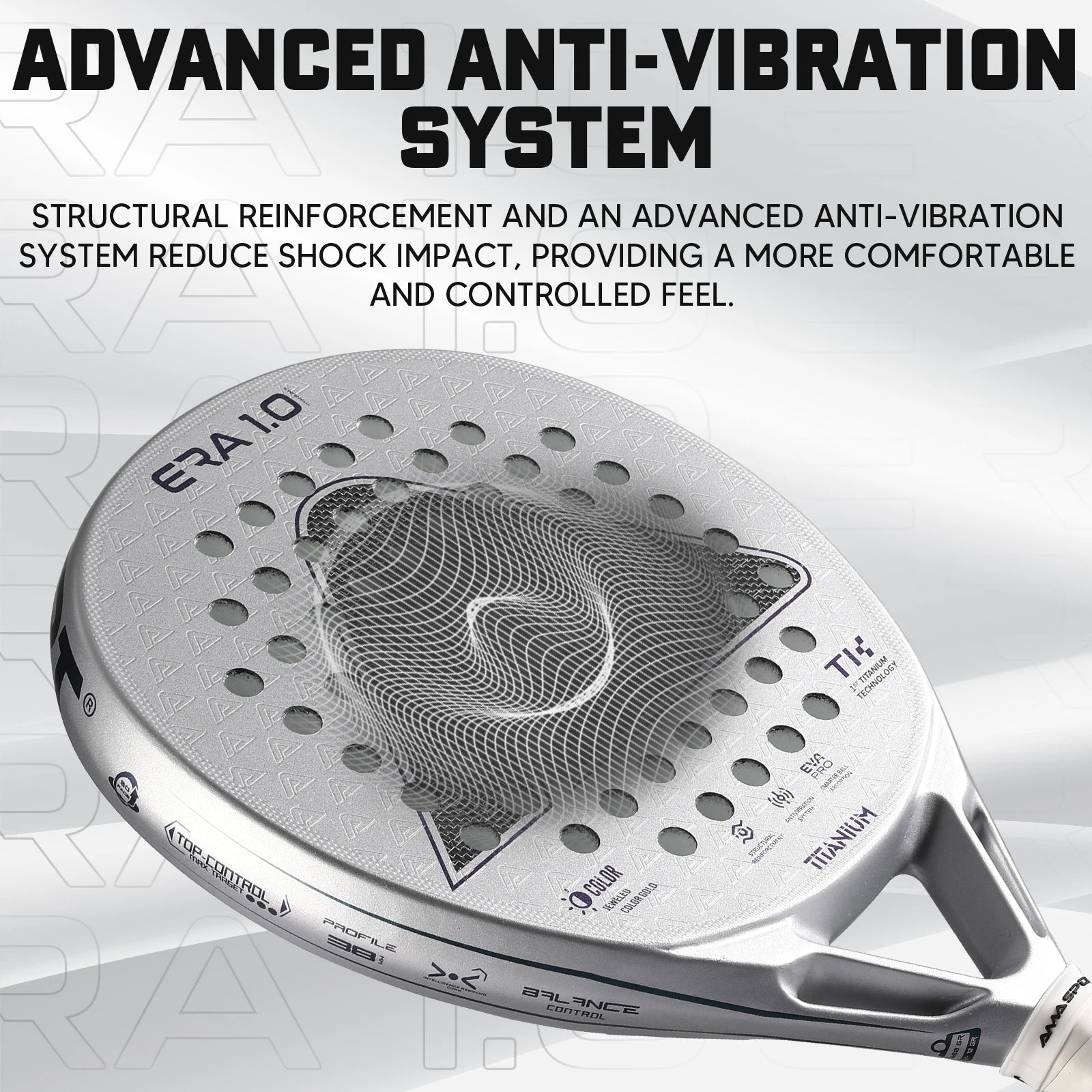 AMA Sport JP93-Ti Diamond Padel Racket – EVA Memory Core for Power & Control - Ravar