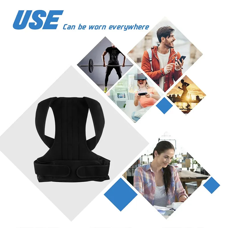 Adjustable Posture Corrector – Back & Shoulder Support for Men and Women - Ravar